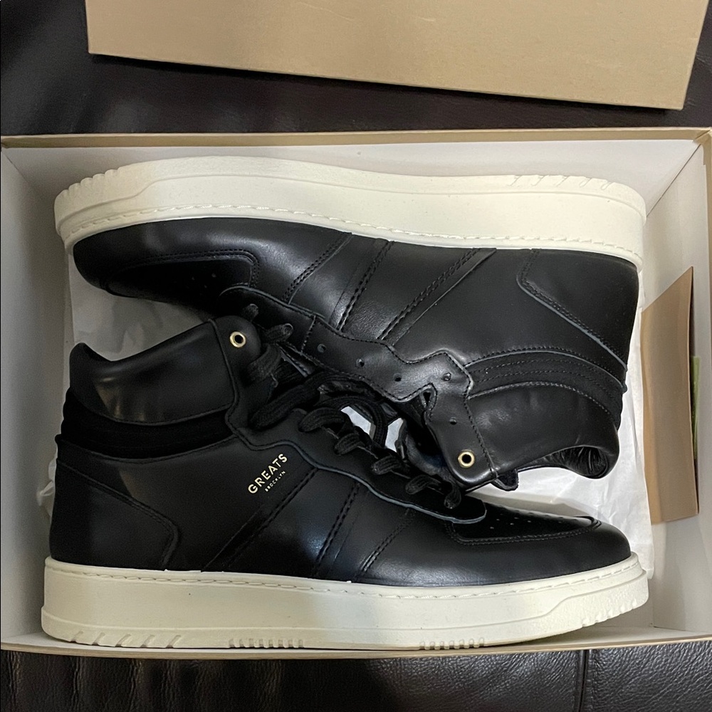 Greats Black High-Top Sneakers made in Italy.